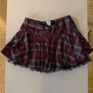 Knitworks Mini plaid pleated skirt